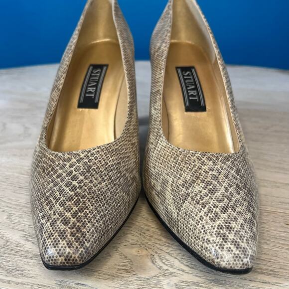 Vintage Stuart Weitzman Snakeskin Leather Pump Heels Women’s 10 (modern 9.5) - Picture 11 of 13